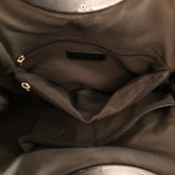 Scarleton Los Angeles Rose Wood Handle Handbag Black Purse Fashion Vegan - Picture 5 of 9